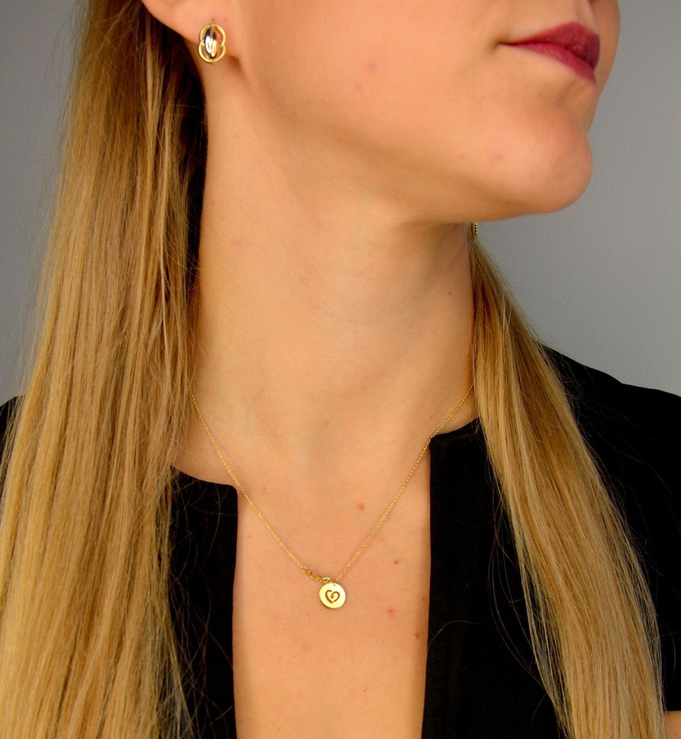 Błyszczące kolczyki złote 333 angielskie 'Trzy kolory złota' to piękne złote kolczyki na zapięcie angielskie typu zatrzask wykonane z próby 333..jpg